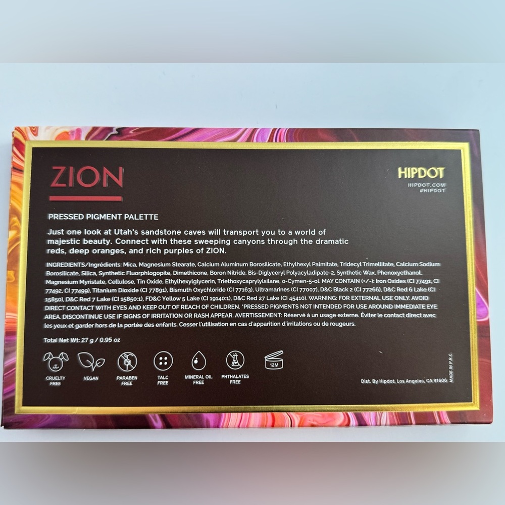 HIPDOT Cenote & Zion Eyeshadow Palettes 6.67 oz, New in Box - Picture 4 of 6